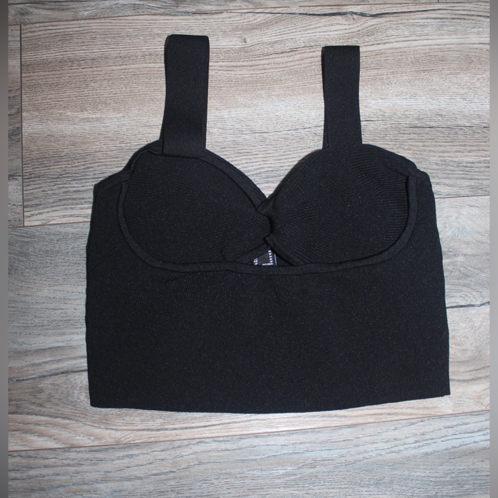 Forever21 Black Cutout Crop Top